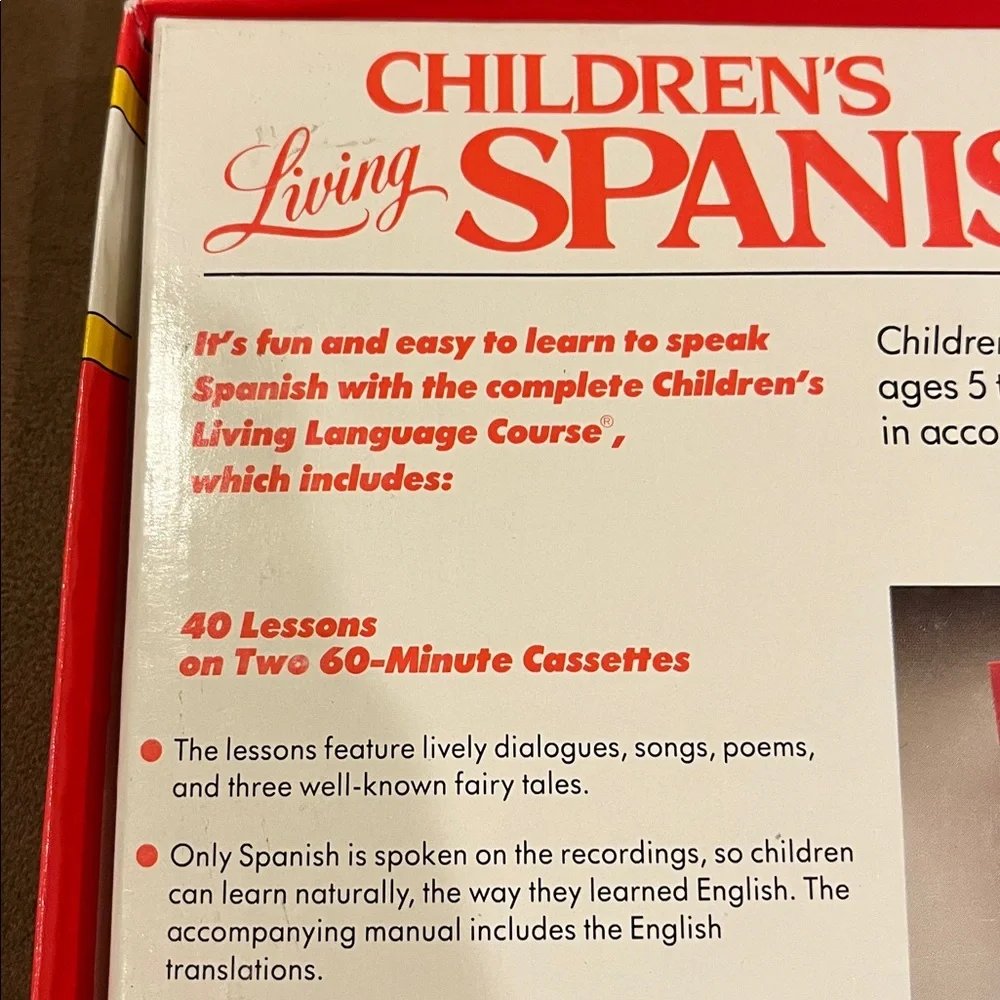 Children's Living Spanish Language Course- cassette edition.